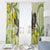 New Zealand Piwakawaka Fantail Bird Window Curtain With Kowhai Flowers