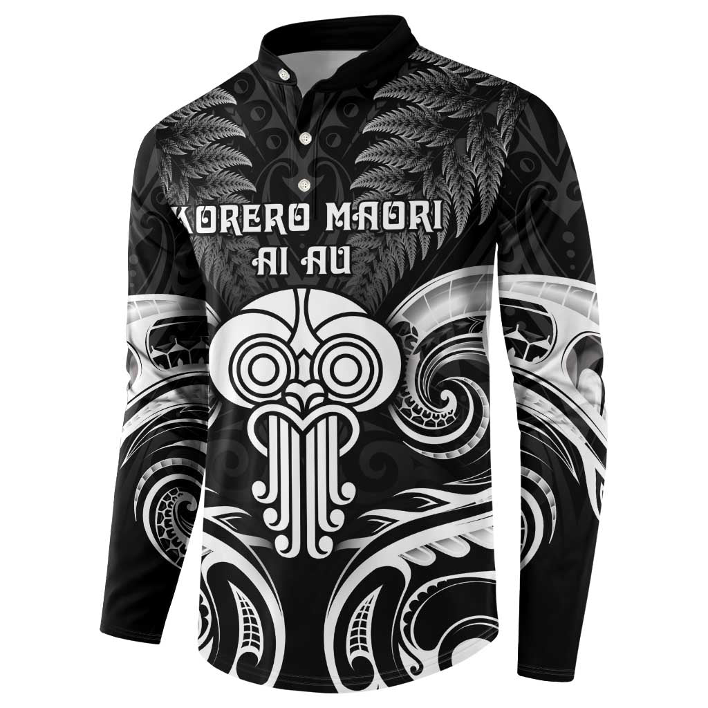 New Zealand Te Reo Maori Button Sweatshirt Korero Maori Ai Au LT05 - Polynesian Pride