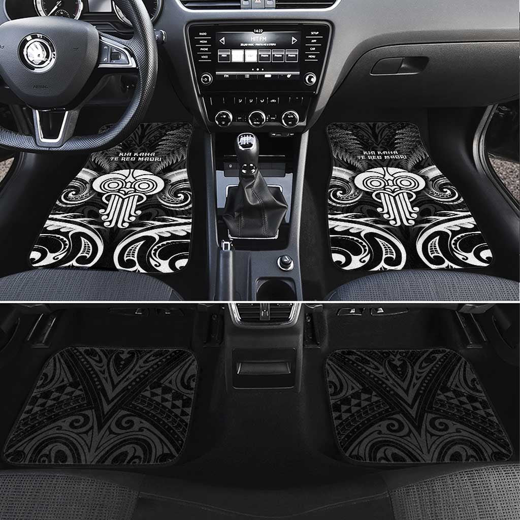 New Zealand Te Reo Maori Car Mats Korero Maori Ai Au LT05 Set 4pcs Black - Polynesian Pride