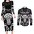 New Zealand Te Reo Maori Couples Matching Long Sleeve Bodycon Dress and Long Sleeve Button Shirt Korero Maori Ai Au