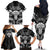 New Zealand Te Reo Maori Family Matching Off The Shoulder Long Sleeve Dress and Hawaiian Shirt Korero Maori Ai Au