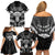 New Zealand Te Reo Maori Family Matching Off Shoulder Short Dress and Hawaiian Shirt Korero Maori Ai Au