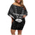 New Zealand Te Reo Maori Family Matching Off Shoulder Short Dress and Hawaiian Shirt Korero Maori Ai Au