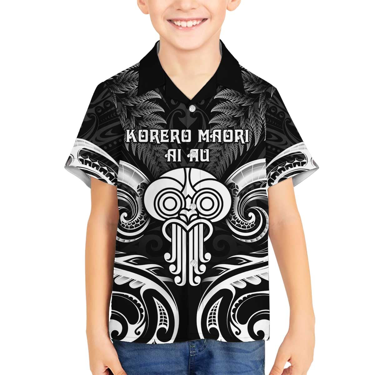 New Zealand Te Reo Maori Family Matching Puletasi and Hawaiian Shirt Korero Maori Ai Au