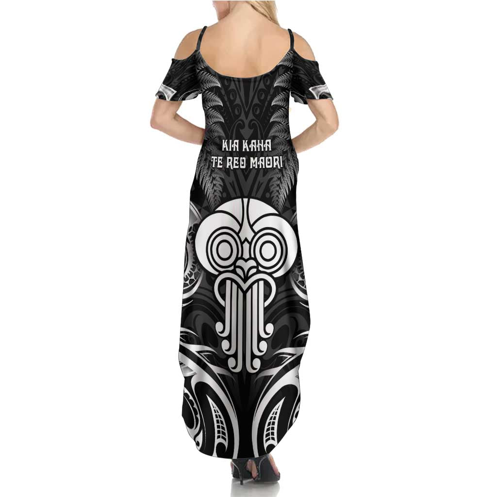New Zealand Te Reo Maori Family Matching Summer Maxi Dress and Hawaiian Shirt Korero Maori Ai Au