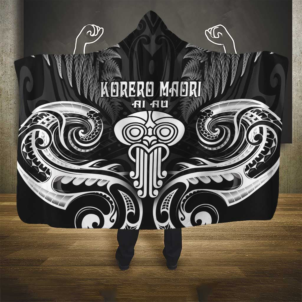 New Zealand Te Reo Maori Hooded Blanket Korero Maori Ai Au LT05 - Polynesian Pride
