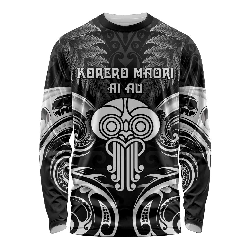 New Zealand Te Reo Maori Long Sleeve Shirt Korero Maori Ai Au