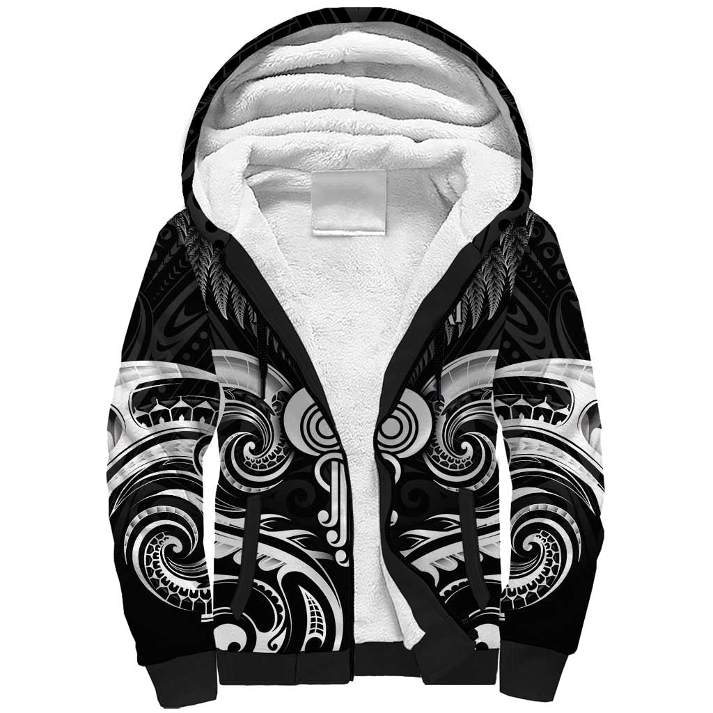 New Zealand Te Reo Maori Sherpa Hoodie Korero Maori Ai Au LT05 Unisex Black - Polynesian Pride