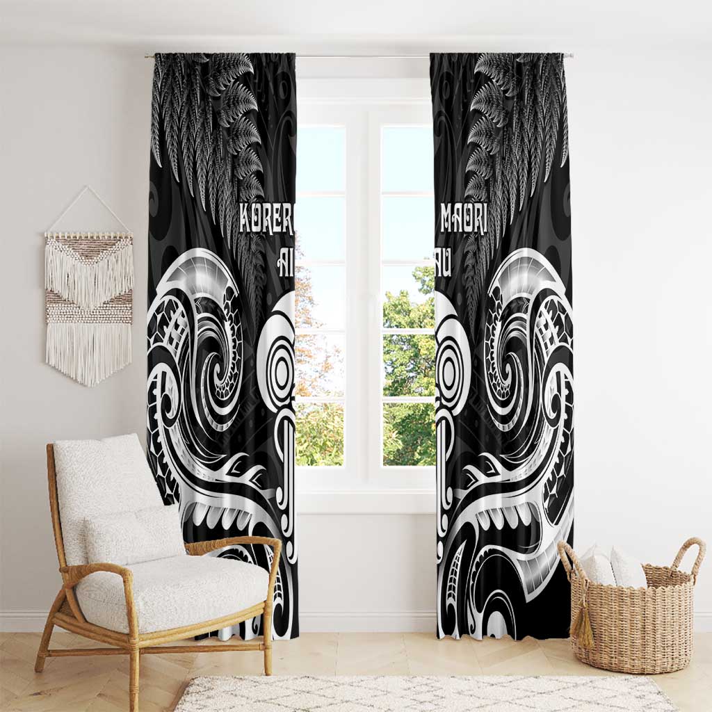 New Zealand Te Reo Maori Window Curtain Korero Maori Ai Au LT05 - Polynesian Pride
