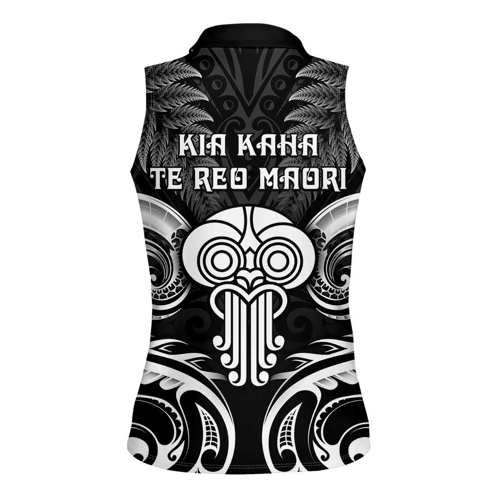 New Zealand Te Reo Maori Women Sleeveless Polo Shirt Korero Maori Ai Au