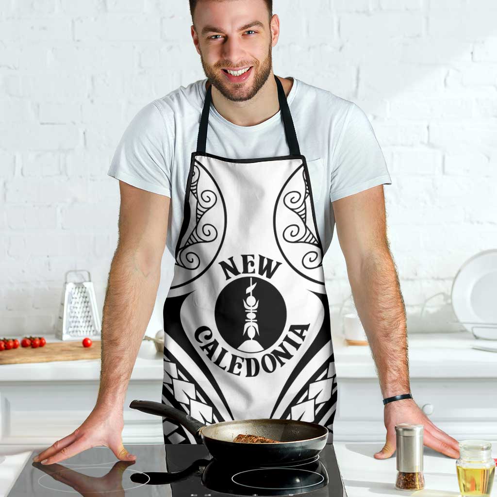 New Caledonia Day Apron Polynesian Curves White Color - Polynesian Pride