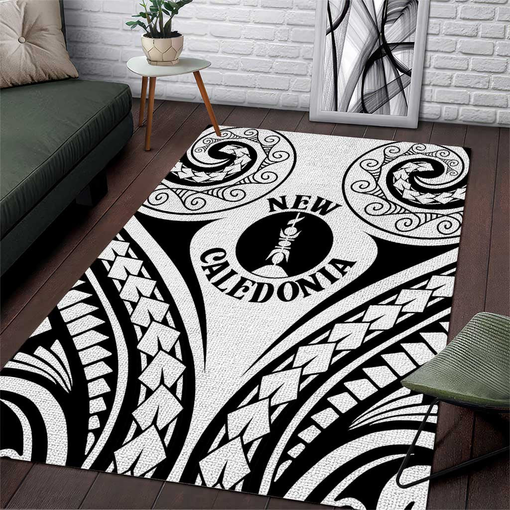 New Caledonia Day Area Rug Polynesian Curves White Color - Polynesian Pride