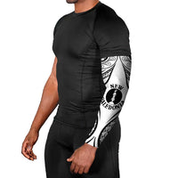 New Caledonia Day Arm Sleeves Polynesian Curves White Color - Polynesian Pride