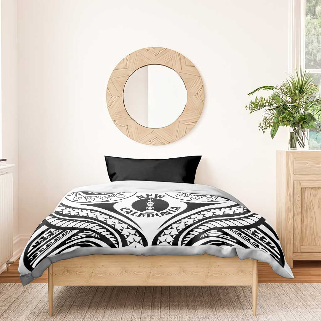 New Caledonia Day Bedding Set Polynesian Curves White Color - Polynesian Pride