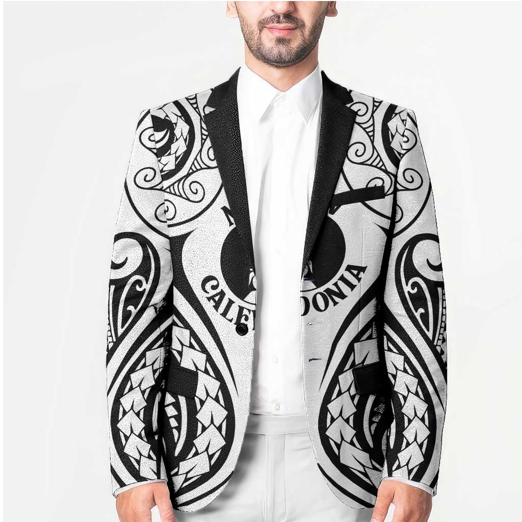 New Caledonia Day Blazer Polynesian Curves White Color - Polynesian Pride