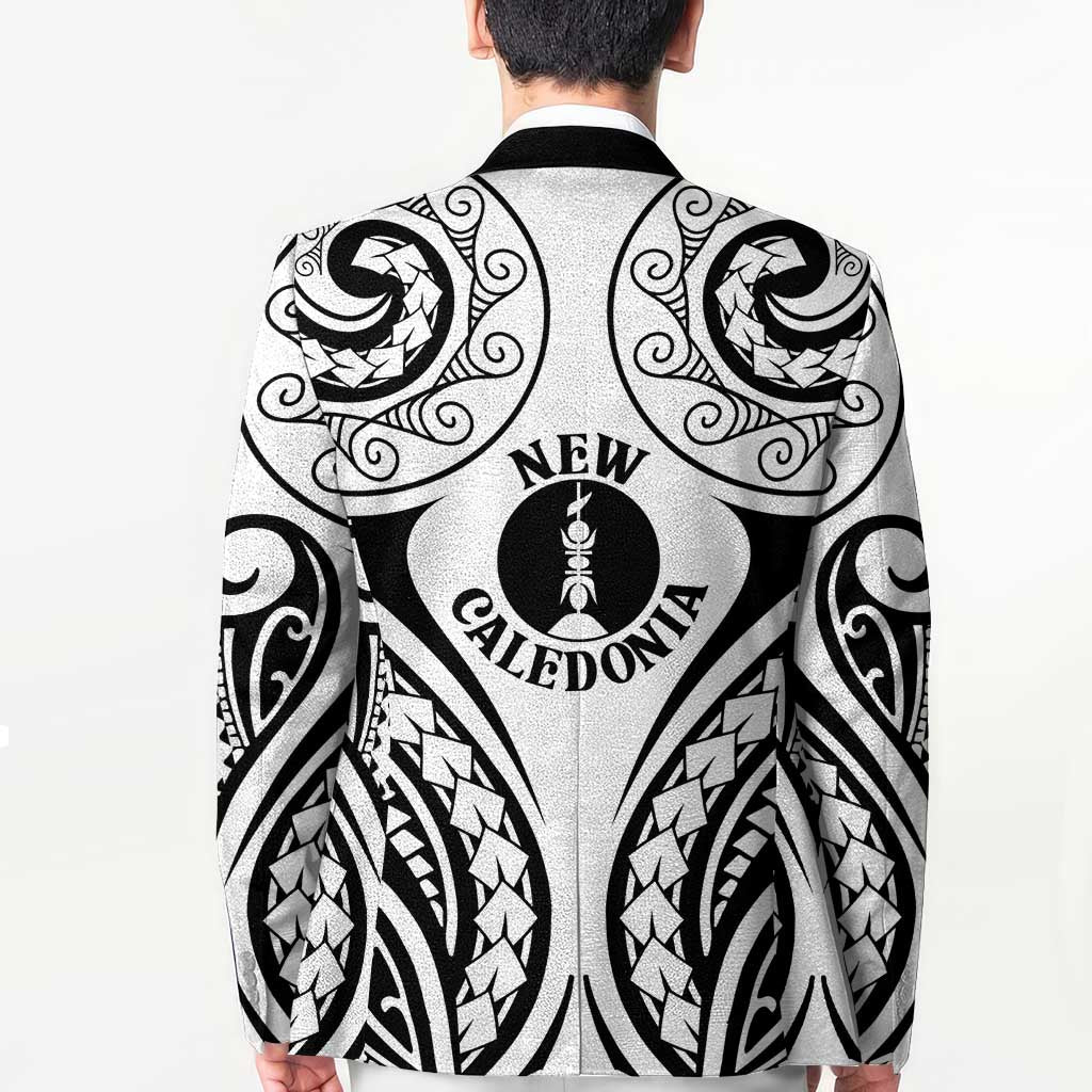New Caledonia Day Blazer Polynesian Curves White Color - Polynesian Pride