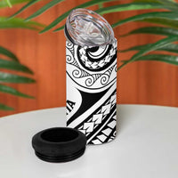 New Caledonia Day 4 in 1 Can Cooler Tumbler Polynesian Curves White Color - Polynesian Pride
