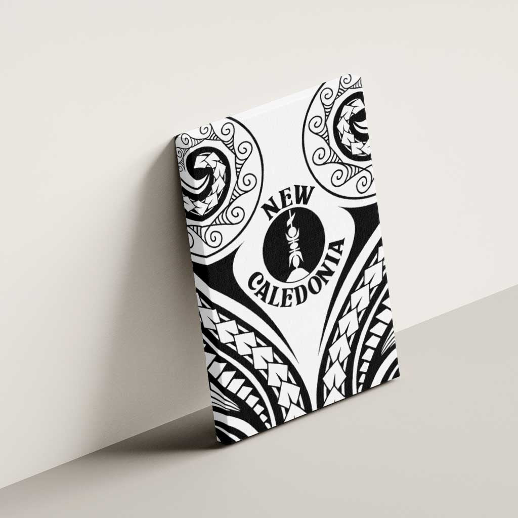 New Caledonia Day Canvas Wall Art Polynesian Curves White Color - Polynesian Pride
