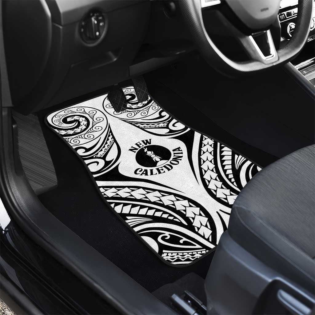 New Caledonia Day Car Mats Polynesian Curves White Color - Polynesian Pride