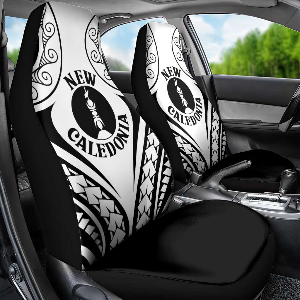 New Caledonia Day Car Seat Cover Polynesian Curves White Color - Polynesian Pride
