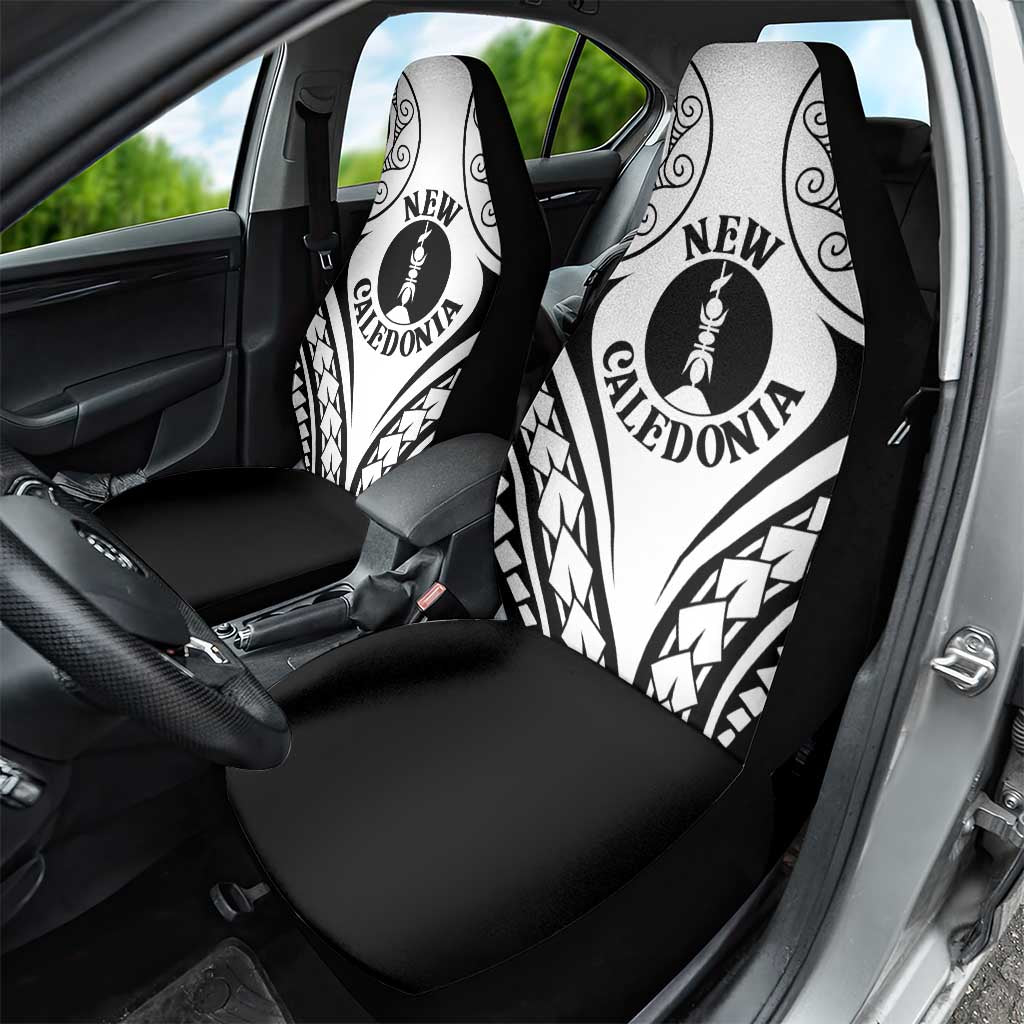 New Caledonia Day Car Seat Cover Polynesian Curves White Color - Polynesian Pride