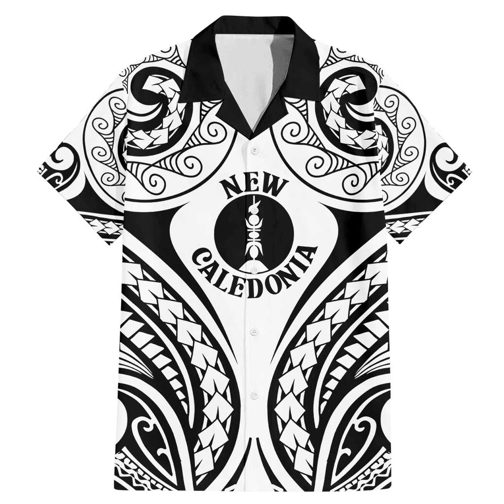 New Caledonia Day Family Matching Mermaid Dress and Hawaiian Shirt Polynesian Curves White Color - Polynesian Pride