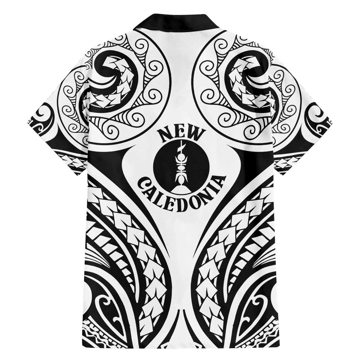 New Caledonia Day Family Matching Off The Shoulder Long Sleeve Dress and Hawaiian Shirt Polynesian Curves White Color - Polynesian Pride