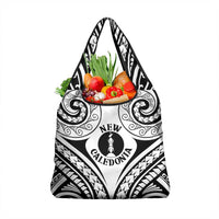 New Caledonia Day Grocery Bag Polynesian Curves White Color - Polynesian Pride