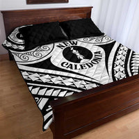 New Caledonia Day Quilt Bed Set Polynesian Curves White Color - Polynesian Pride