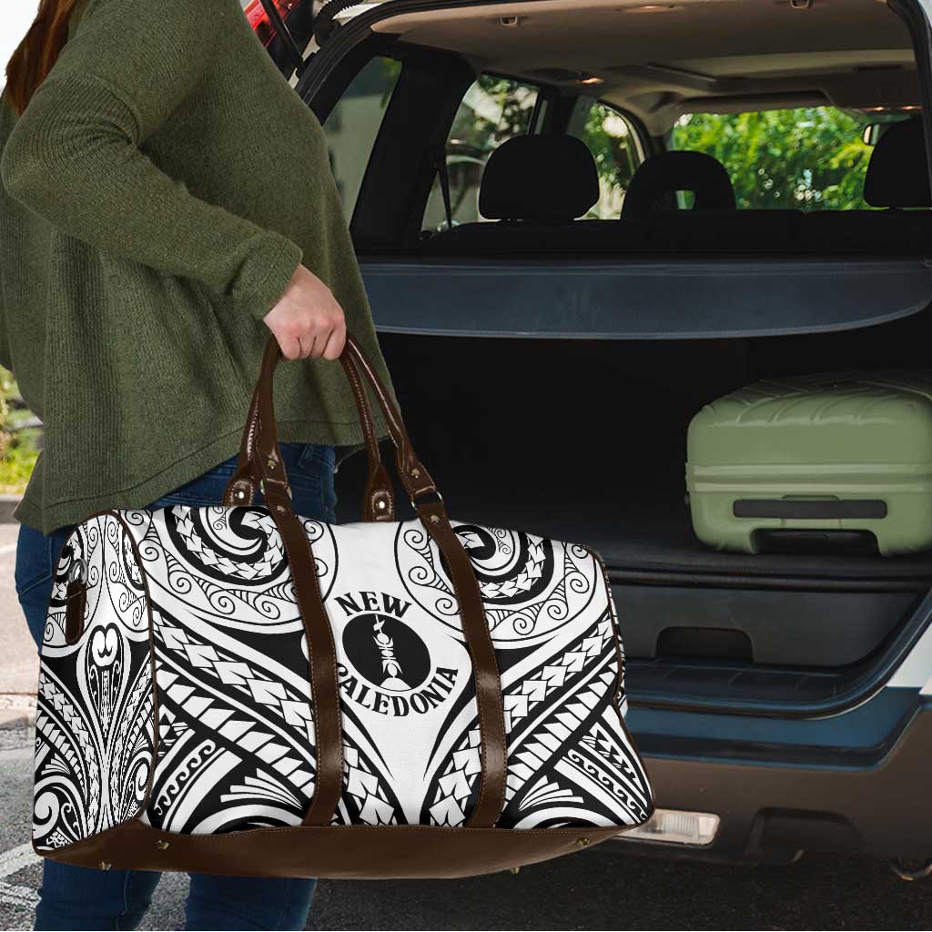 New Caledonia Day Travel Bag Polynesian Curves White Color - Polynesian Pride