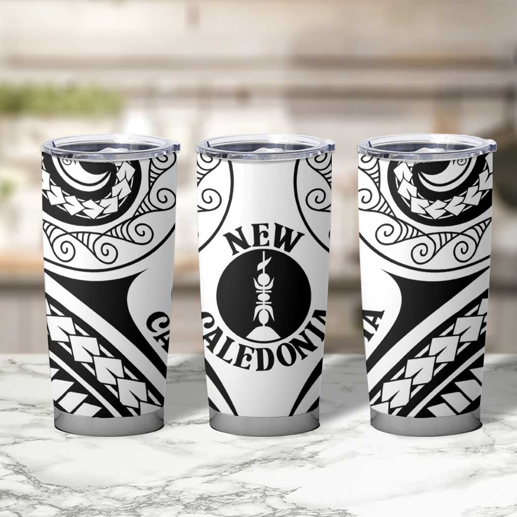 New Caledonia Day Tumbler Cup Polynesian Curves White Color - Polynesian Pride