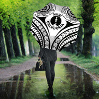 New Caledonia Day Umbrella Polynesian Curves White Color - Polynesian Pride