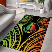 New Caledonia Day Area Rug Polynesian Curves Reggae Color - Polynesian Pride