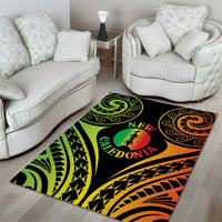 New Caledonia Day Area Rug Polynesian Curves Reggae Color - Polynesian Pride