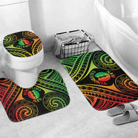 New Caledonia Day Bathroom Set Polynesian Curves Reggae Color - Polynesian Pride