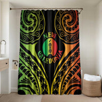 New Caledonia Day Bathroom Set Polynesian Curves Reggae Color - Polynesian Pride