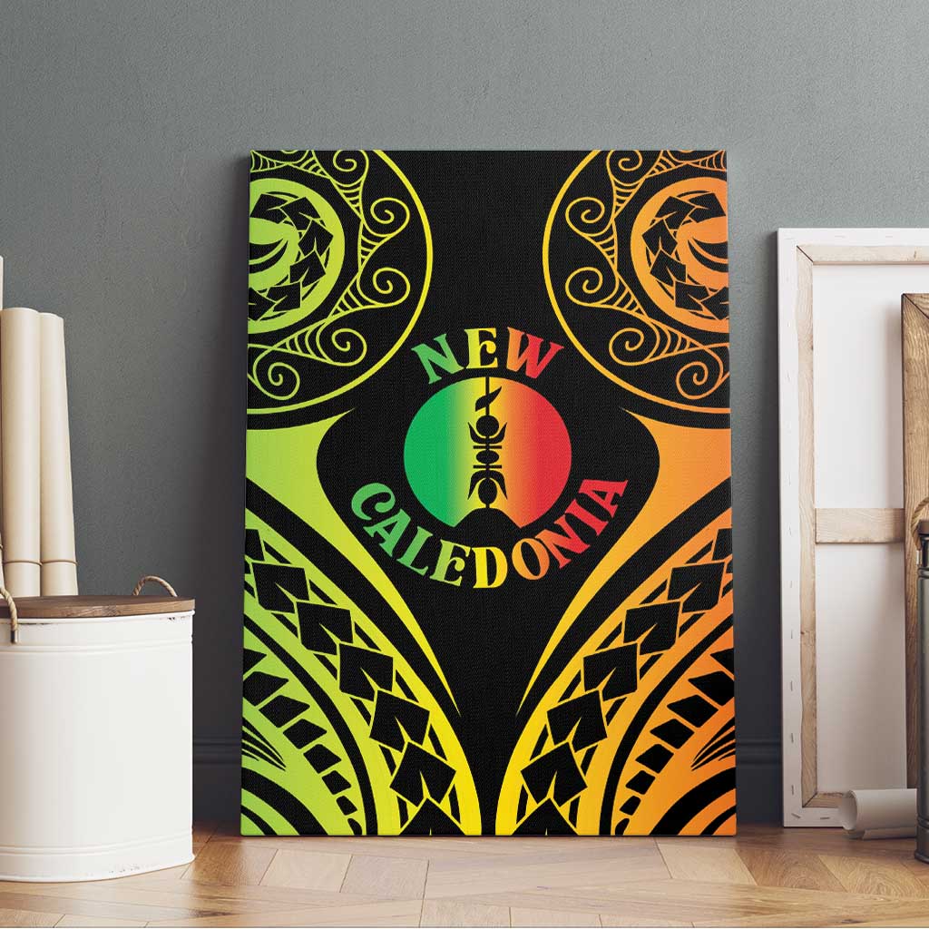 New Caledonia Day Canvas Wall Art Polynesian Curves Reggae Color - Polynesian Pride