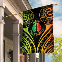 New Caledonia Day Garden Flag Polynesian Curves Reggae Color - Polynesian Pride