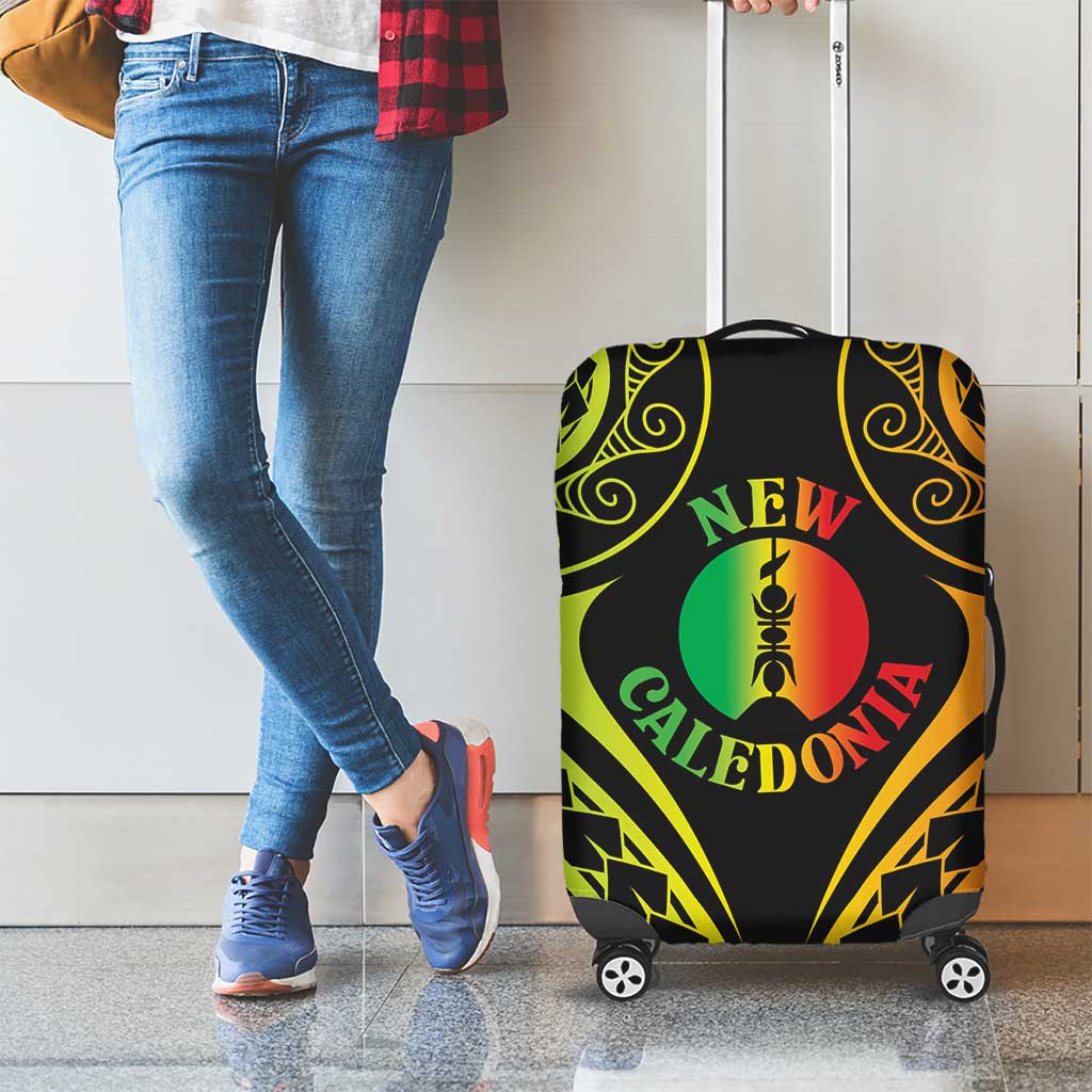New Caledonia Day Luggage Cover Polynesian Curves Reggae Color LT05 - Polynesian Pride