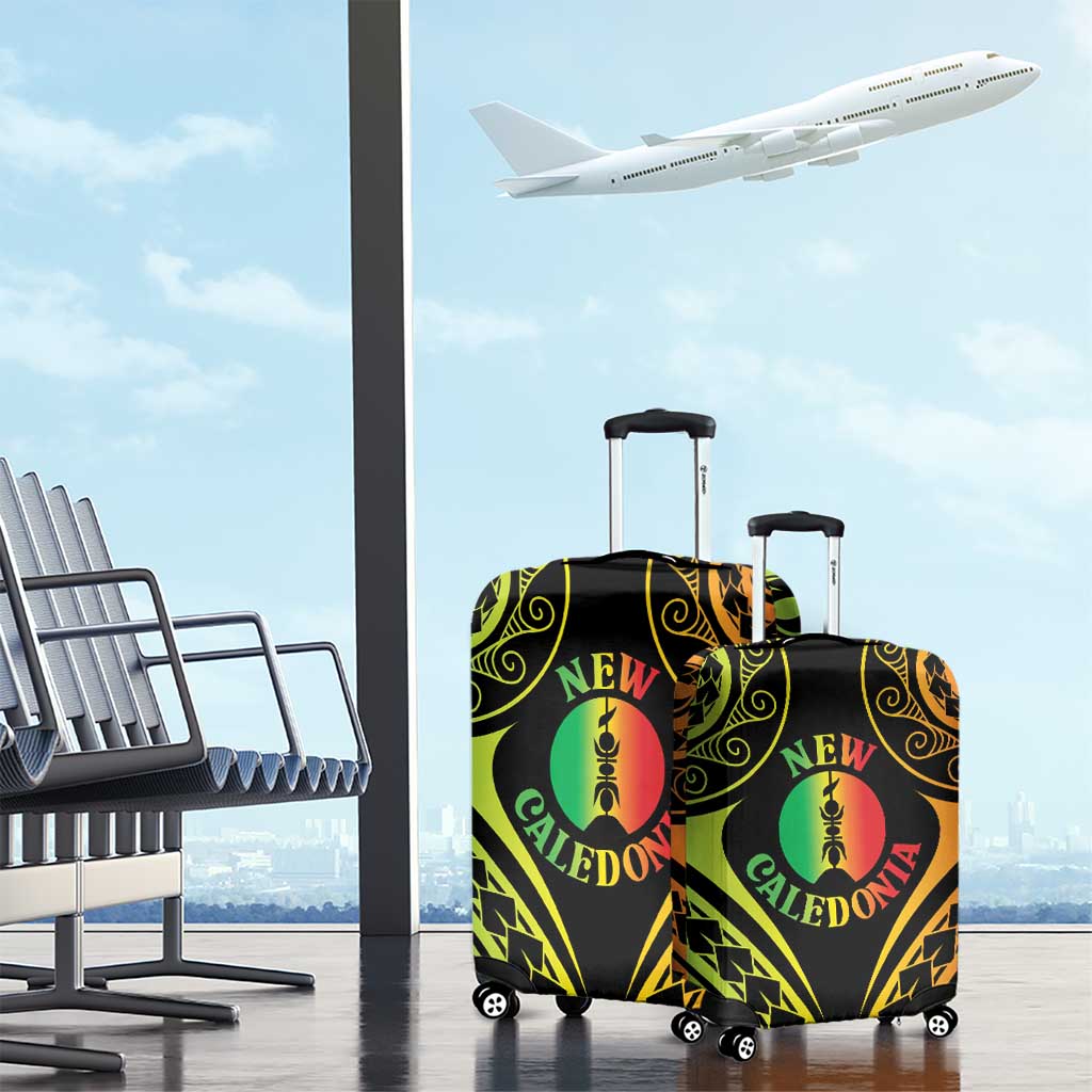 New Caledonia Day Luggage Cover Polynesian Curves Reggae Color LT05 - Polynesian Pride
