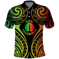 New Caledonia Day Polo Shirt Polynesian Curves Reggae Color LT05 Reggae - Polynesian Pride