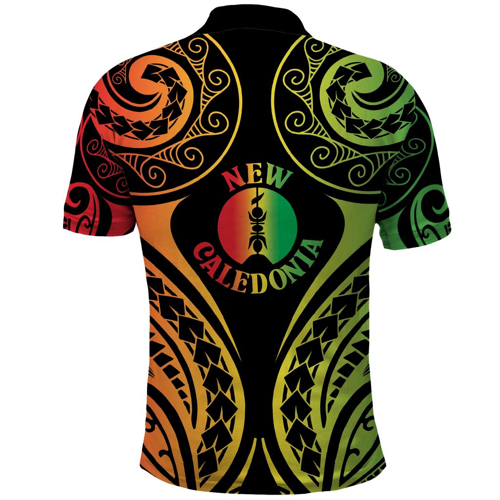 New Caledonia Day Polo Shirt Polynesian Curves Reggae Color LT05 - Polynesian Pride