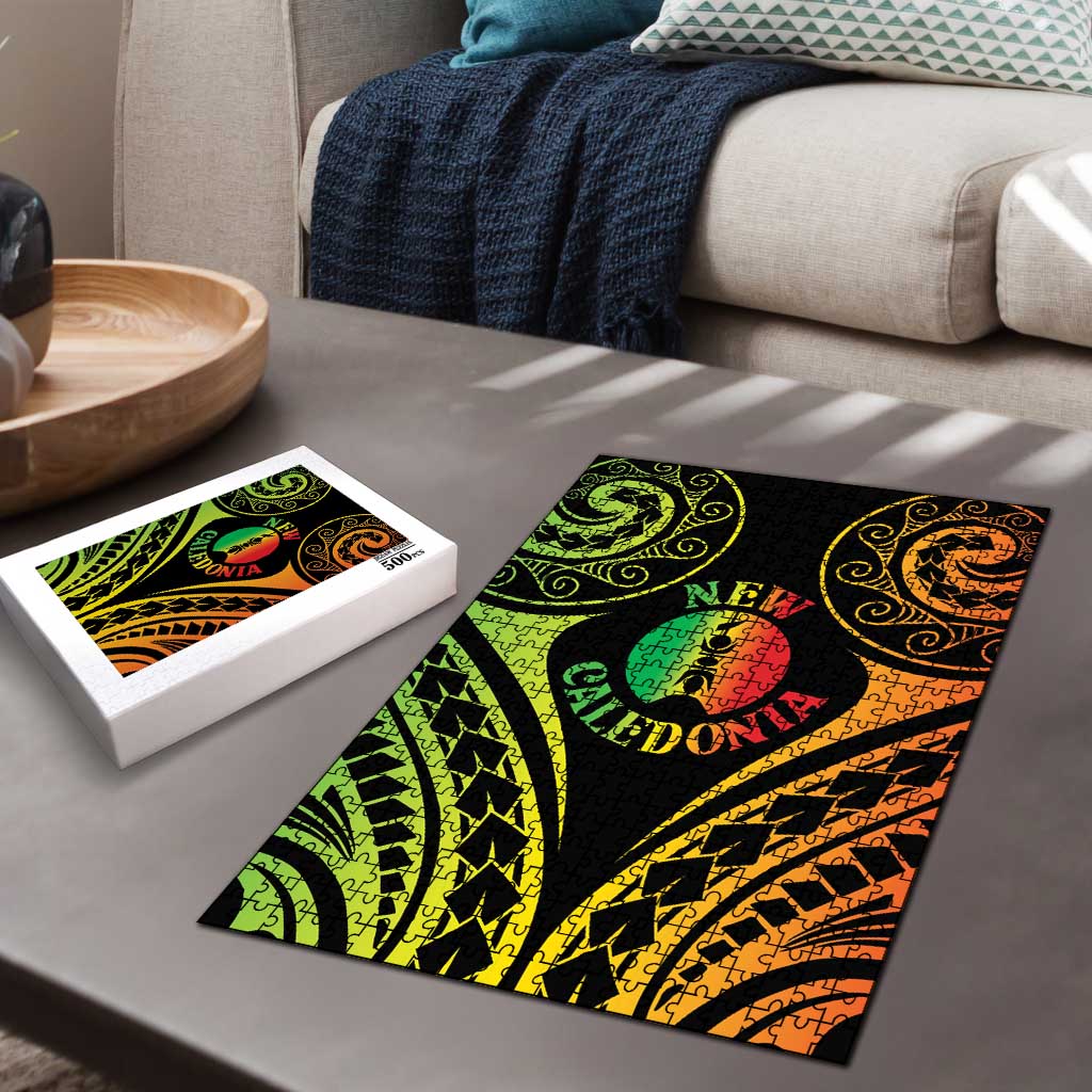 New Caledonia Day Puzzle Polynesian Curves Reggae Color - Polynesian Pride