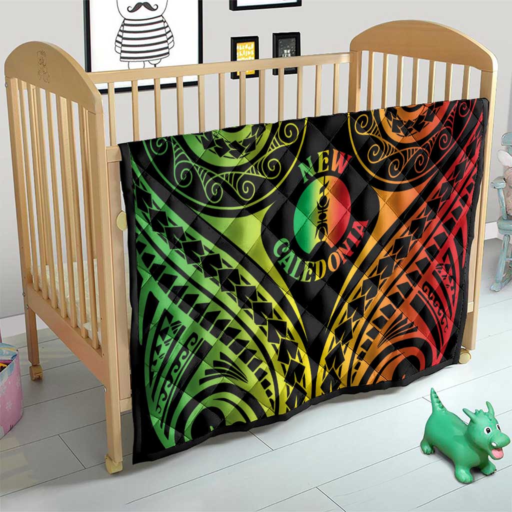 New Caledonia Day Quilt Polynesian Curves Reggae Color - Polynesian Pride