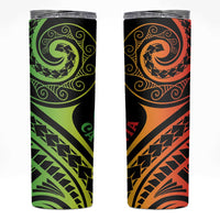 New Caledonia Day Skinny Tumbler Polynesian Curves Reggae Color - Polynesian Pride