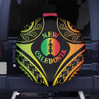 New Caledonia Day Spare Tire Cover Polynesian Curves Reggae Color - Polynesian Pride