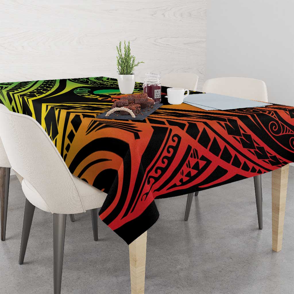 New Caledonia Day Tablecloth Polynesian Curves Reggae Color - Polynesian Pride