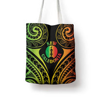 New Caledonia Day Tote Bag Polynesian Curves Reggae Color - Polynesian Pride