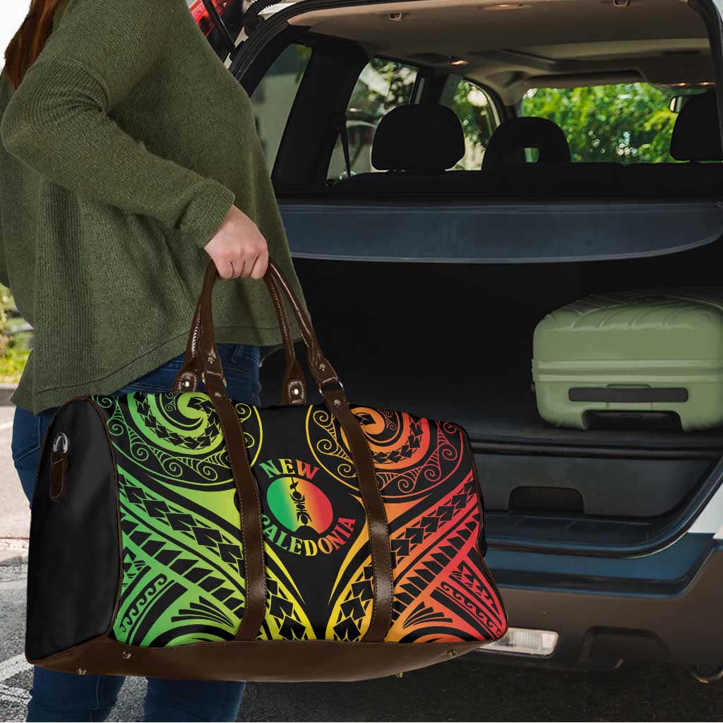 New Caledonia Day Travel Bag Polynesian Curves Reggae Color - Polynesian Pride