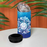 Marshall Islands Manit Day 4 in 1 Can Cooler Tumbler Tribal Dolphin With Marshall Seal - Polynesian Pride